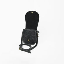 Load image into Gallery viewer, Delightra Official PRCA &amp; NFR Licensed Collection®️ Genuine Leather Playing Card Motif Toolwork Accent Crossbody Bag
