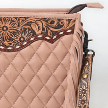 Load image into Gallery viewer, Regal Quilted Hand Tooled Leather Crossbody Purse

