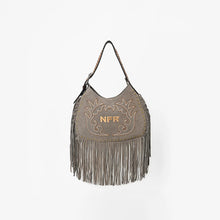 Load image into Gallery viewer, Dolly Official PRCA &amp; NFR Licensed Collection®️ Embroidered Western Stitch Long Fringe Shoulder Hobo Bag
