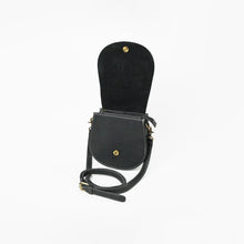 Load image into Gallery viewer, Blackjack Official PRCA &amp; NFR Licensed Collection®️ Black Pebble Leather Card Embellished Crossbody Bag
