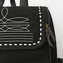 Load image into Gallery viewer, Black Stallion Suede Leather Backpack
