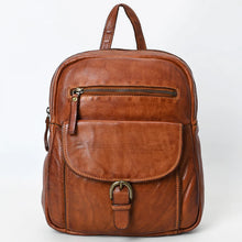 Load image into Gallery viewer, Cognac Western Leather Backpack

