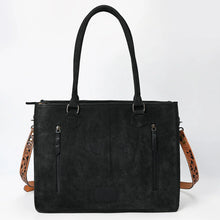 Load image into Gallery viewer, Park Noir Suede Leather Tote Bag

