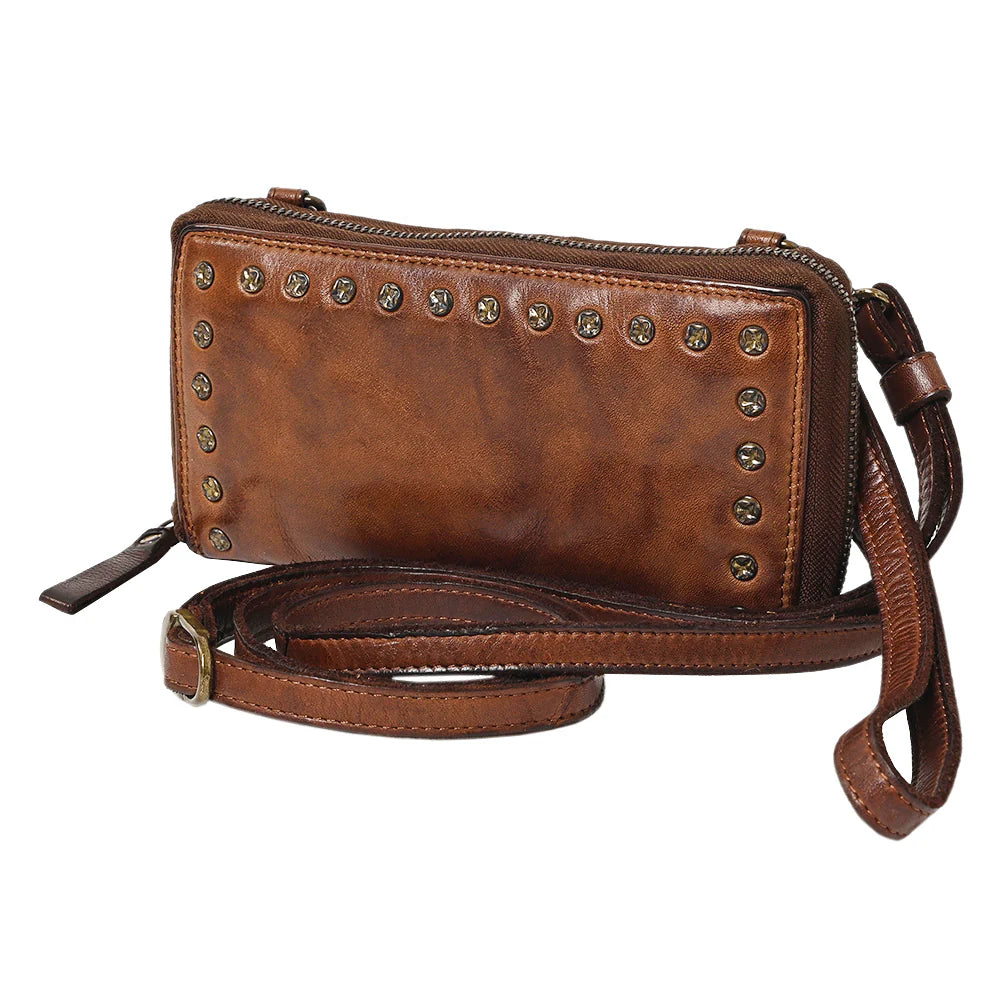 Calabria Italian Leather Crossbody Wallet