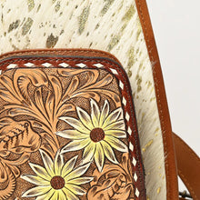 Load image into Gallery viewer, Leather Sling Bag Women, Hair On Cowhide Leather Sling Bag Purse, Leather Sling Backpack Purse, Leather Backpack, Western Purse
