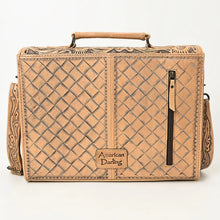 Load image into Gallery viewer, Western Purse, Western Tote Bag, Hand Tooled Leather Purse, Leather Briefcase, Leather Laptop Bag, Hand Tooled Leather Work Bag
