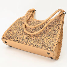 Load image into Gallery viewer, Western Hand Tooled Leather Purse, Leather Shoulder Bag, Leather Hobo Purse, Genuine Cowhide Purse, Genuine Leather Purse, Western Purse
