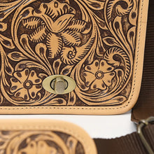 Load image into Gallery viewer, Western Purse, Western Tote Bag, Hand Tooled Leather Purse, Leather Briefcase, Laptop Bag, Hand Tooled Leather Work Bag
