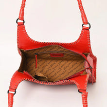 Load image into Gallery viewer, Western Hand Tooled Leather Purse, Leather Shoulder Bag, Leather Hobo Purse, Genuine Cowhide Purse, Genuine Red Leather Purse, Western Purse

