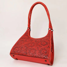 Load image into Gallery viewer, Western Hand Tooled Leather Purse, Leather Shoulder Bag, Leather Hobo Purse, Genuine Cowhide Purse, Genuine Red Leather Purse, Western Purse
