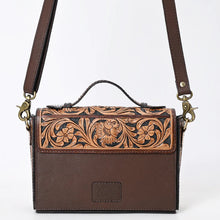 Load image into Gallery viewer, Western Purse, Hand Tooled Leather Crossbody Purse, Western Leather Purse, Cowhide Purse, Genuine Leather Purse, Small Crossbody Purse
