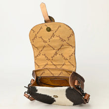 Load image into Gallery viewer, Western Leather Purse, Western Tote Bag, Hand Tooled Leather Crossbody Purse, Genuine Hair On Cowhide Crossbody Bag, Leather Purse
