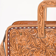 Load image into Gallery viewer, Western Purse, Western Tote Bag, Hand Tooled Leather Work Bag, Hand Tooled Leather Purse, Leather Briefcase, Laptop Bag,

