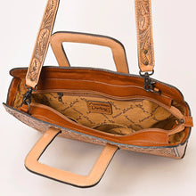 Load image into Gallery viewer, Western Purse, Western Tote Bag, Hand Tooled Leather Work Bag, Hand Tooled Leather Purse, Leather Briefcase, Laptop Bag,
