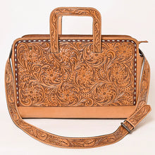 Load image into Gallery viewer, Western Purse, Western Tote Bag, Hand Tooled Leather Work Bag, Hand Tooled Leather Purse, Leather Briefcase, Laptop Bag,
