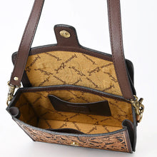 Load image into Gallery viewer, Western Purse, Hand Tooled Leather Crossbody Purse, Western Leather Purse, Cowhide Purse, Genuine Leather Purse, Small Crossbody Purse
