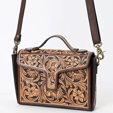 Load image into Gallery viewer, Western Purse, Hand Tooled Leather Crossbody Purse, Western Leather Purse, Cowhide Purse, Genuine Leather Purse, Small Crossbody Purse
