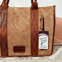 Load image into Gallery viewer, Western Purse, Tan Suede Leather Purse, Boot Stitch Detail, Leather Purse, Suede Purse, Western Tote Bag Purse, Western Crossbody Purse
