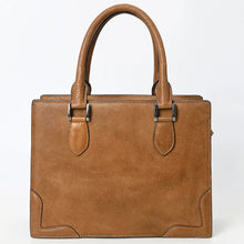 Load image into Gallery viewer, Brown Leather Purse, Cute Tote Bag, Leather Top Handle Purse, Western Tote Bag, Cowhide Purse, Genuine Cowhide, Leather Shoulder Bag
