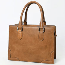 Load image into Gallery viewer, Brown Leather Purse, Cute Tote Bag, Leather Top Handle Purse, Western Tote Bag, Cowhide Purse, Genuine Cowhide, Leather Shoulder Bag
