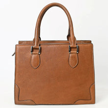 Load image into Gallery viewer, Brown Leather Purse, Cute Tote Bag, Hand Tooled Leather Top Handle Purse, Western Tote Bag, Genuine Cowhide Purse, Leather Shoulder Bag
