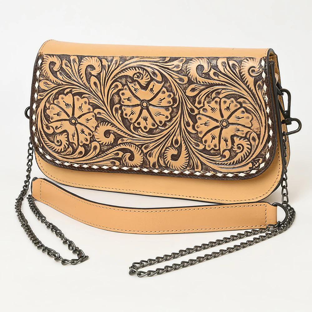 Western Hand Tooled Leather Purse, Cute Leather Purse, Western Leather Tote Bag, Genuine Leather Purse, Western Leather Crossbody Purse