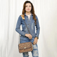 Load image into Gallery viewer, Western Hand Tooled Leather Purse, Cute Leather Purse, Western Leather Tote Bag, Genuine Leather Purse, Western Leather Crossbody Purse
