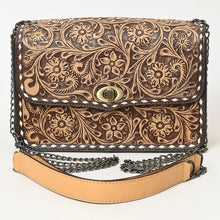 Load image into Gallery viewer, Western Hand Tooled Leather Purse, Cute Leather Purse, Western Leather Tote Bag, Genuine Leather Purse, Western Leather Crossbody Purse
