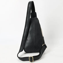 Load image into Gallery viewer, Leather Sling Bag Women, Leather Sling Backpack Purse, Leather Backpack, Western Purse, Hand Tooled Leather Sling Purse
