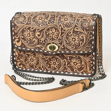 Load image into Gallery viewer, Western Hand Tooled Leather Purse, Cute Leather Purse, Western Leather Tote Bag, Genuine Leather Purse, Western Leather Crossbody Purse
