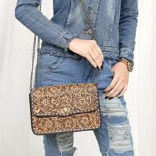 Load image into Gallery viewer, Western Hand Tooled Leather Purse, Cute Leather Purse, Western Leather Tote Bag, Genuine Leather Purse, Western Leather Crossbody Purse
