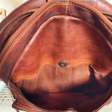 Load image into Gallery viewer, Leather Backpack Women, Italian Leather Backpack, Medium Size Leather Backpack, Western Purse, European Leather Backpack, Cowhide Backpack
