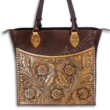 Load image into Gallery viewer, Stove Creek Western Leather Tote Bag
