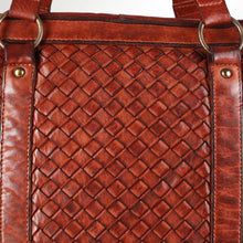 Load image into Gallery viewer, Shania Woven Leather Tote  Full Grain Leather | Hand-Woven Front &amp; Side Panels | Detachable Crossbody Strap
