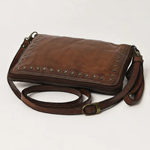 Load image into Gallery viewer, Venice Bay Western Leather Organizer Crossbody Bag | Full Grain Leather Travel Purse | Western Organizer Bag
