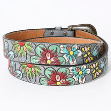 Load image into Gallery viewer, Garden of Eden Hand Tooled Leather Belt
