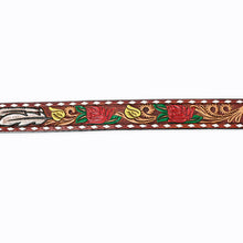Load image into Gallery viewer, Desert Rose Hand Tooled Leather Belt
