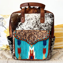 Load image into Gallery viewer, Aqua Fria Western Leather Backpack
