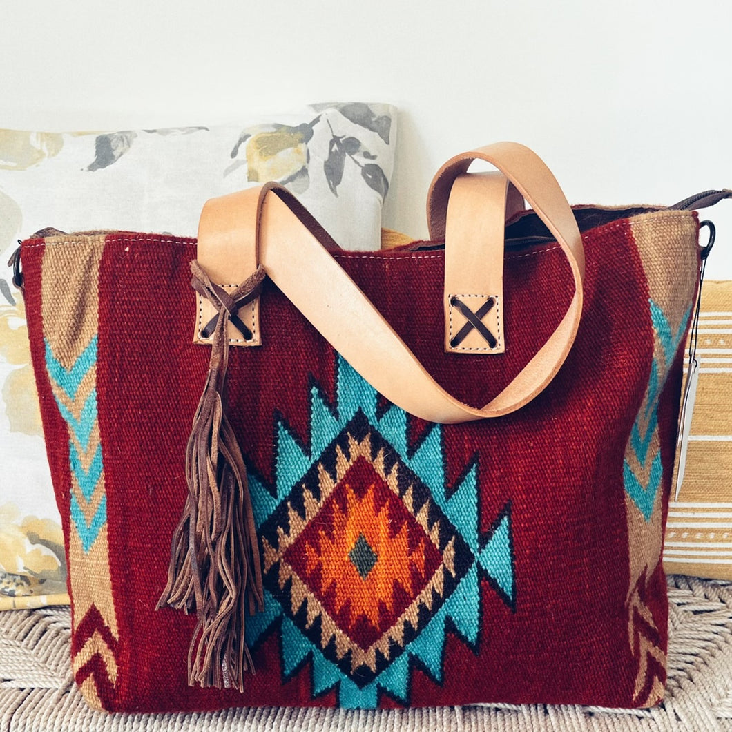 Rio Grande Western Leather Tote Bag