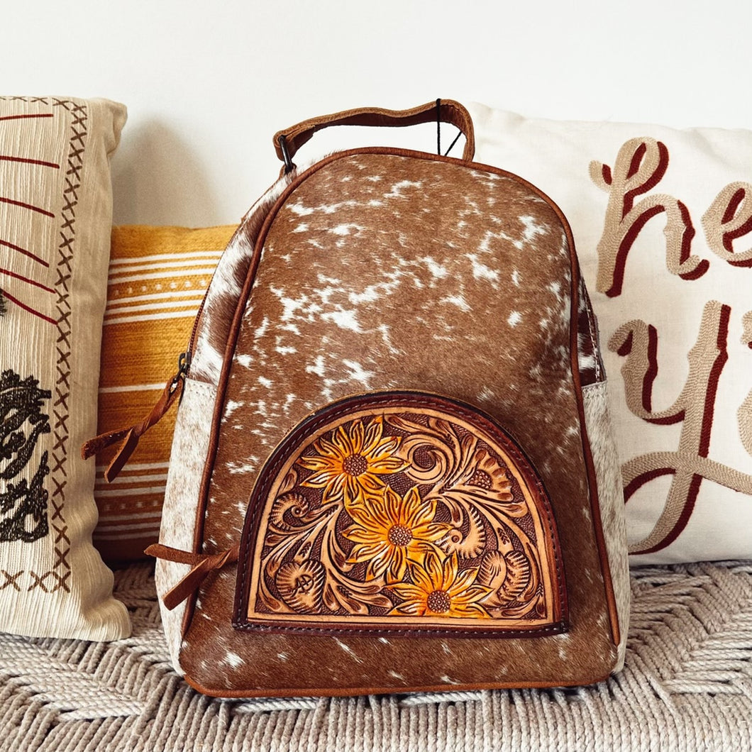 Western leather backpack purse sale