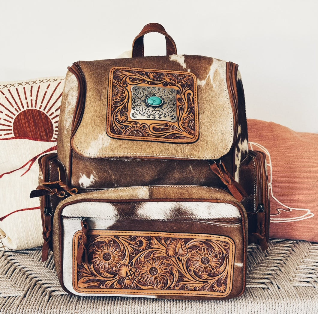 Lee Creek Western Leather Backpack