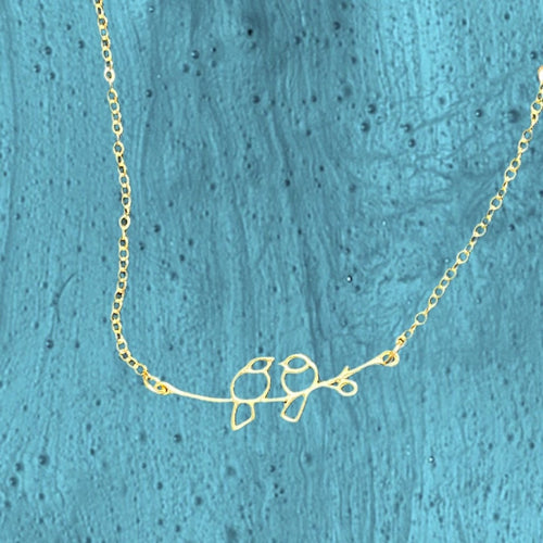 Bird On A Wire Necklace, Gold Necklace, Pendant Necklace, Dainty Necklace, Layering Necklace, Bird Lover, Perfect Gift For Mom