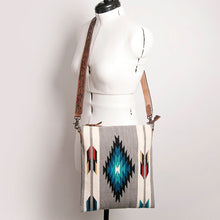 Load image into Gallery viewer, Western Purse Bag, Concealed Carry Purse, Hand Tooled Leather, Aztec Purse, Southwest Saddle Blanket, Genuine Leather, American Darling
