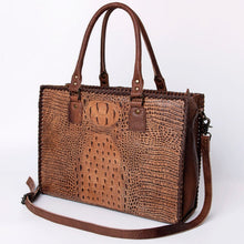 Load image into Gallery viewer, Western Hand Tooled Leather Purse, Conceal Carry Purse, Cowhide Purse, American Darling Purse, Western Crossbody Purse, Leather Fringe
