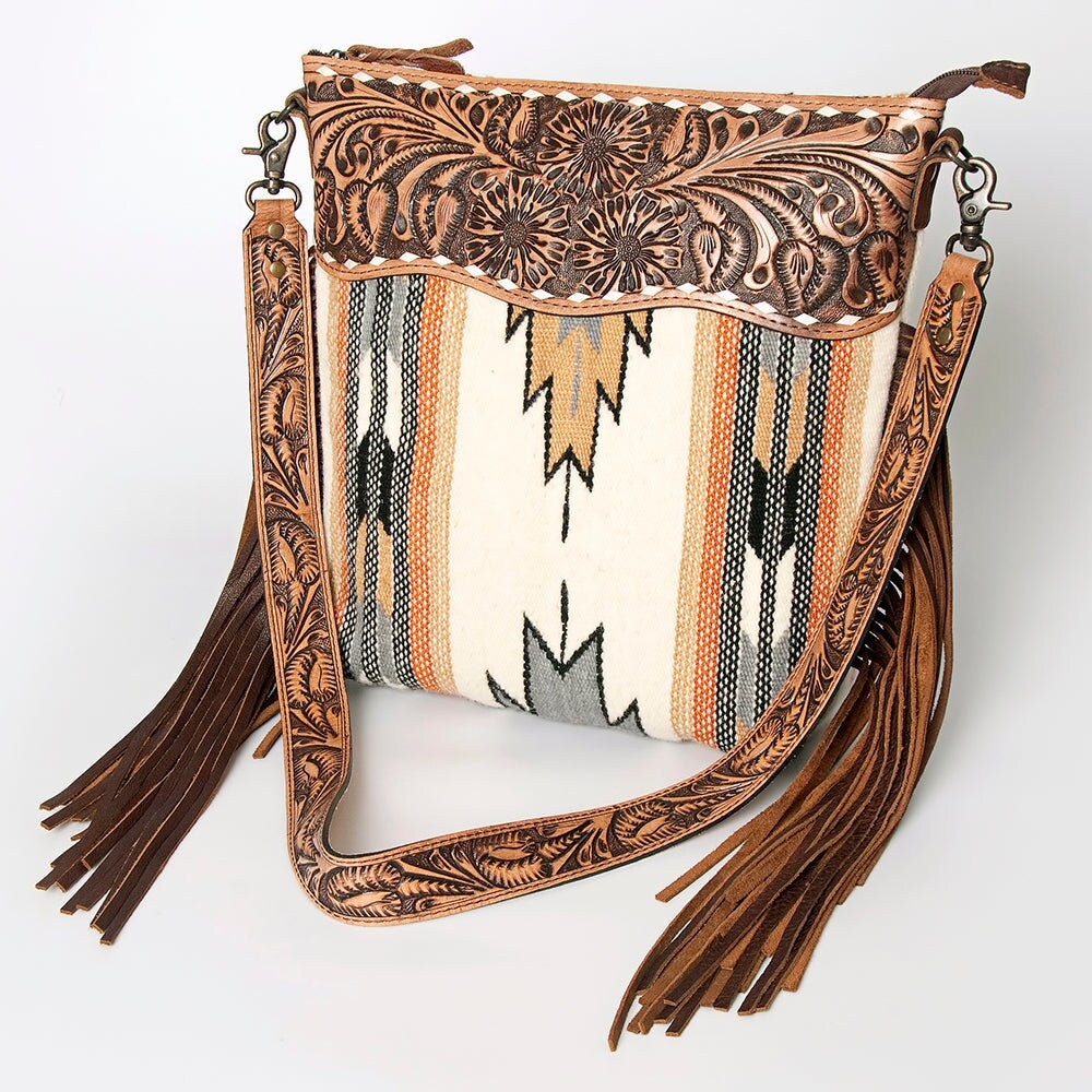 Coyote Aztec Western Leather Crossbody Purse – Dodi Jo's