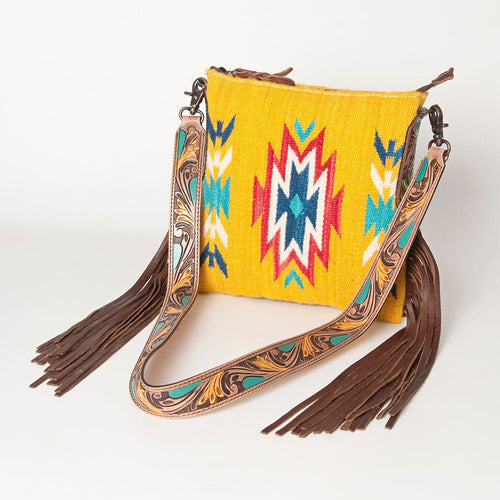 Western Hand Tooled Leather Purse, Concealed Carry Purse, Cowhide Purse, Saddle Blanket Bag, Genuine Cowhide, Western Purse, Leather Fringe