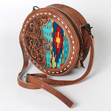Load image into Gallery viewer, Western Hand Tooled Leather Canteen Purse, Conceal Carry Purse, Cowhide Purse, American Darling Purse, Western Crossbody Purse
