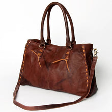 Load image into Gallery viewer, Genuine Leather Purse, Concealed Carry Purse, Cowhide Purse, Leather Purse Women, Genuine Cowhide, Western Purse, Leather Fringe

