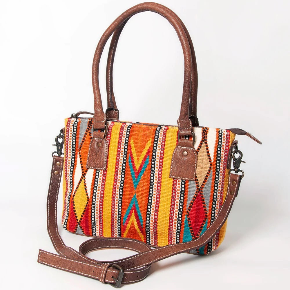 Leather Western Purse, Cowhide Purse, Saddle Blanket Purse, American Darling Purse, Serape Purse, Western Purse, Leather Shoulder Bag