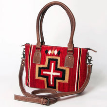 Load image into Gallery viewer, Leather Western Purse, Cowhide Purse, Saddle Blanket Purse, American Darling Purse, Serape Purse, Western Purse, Leather Shoulder Bag
